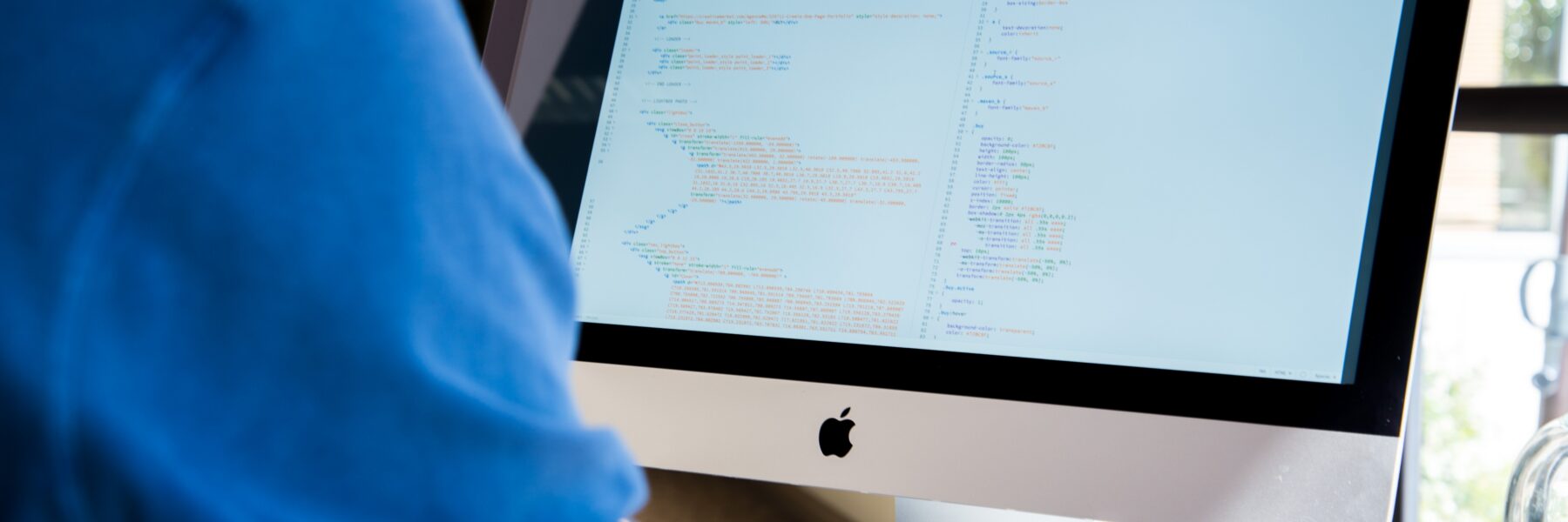 Person looking at computer screen