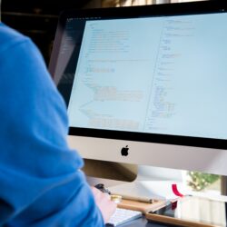 Person looking at computer screen