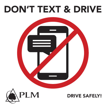 PLM Safety Sticker - Don't Text & Drive